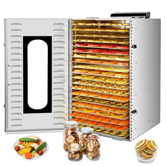 Food Dehydrator 20 Stainless Steel Trays, Food Dryer Machine for Fruit, Vegetables and Meat - 20-tray