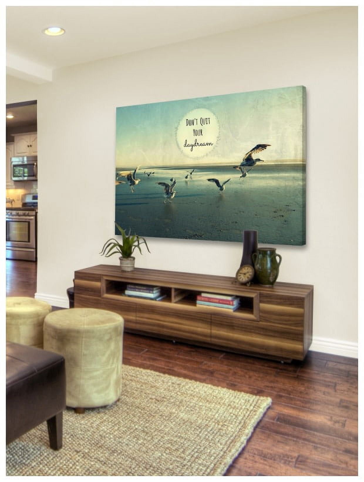 Marmont Hill "Don't Quit Text" by Robert Dickinson Painting Print on Canvas