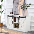 thumbnail image 2 of Spacious White Wooden Cabinet For - Keeps Organized Large With Open Storage Versatile Furniture, 2 of 6