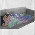 thumbnail image 6 of Enjoy the Little Things Soft Flannel Fleece Blanket, Inspirational Hand Lettering Words on Grunge Color Smear Background, Cozy Plush for Indoor and Outdoor Use, 50" x 60", Multicolor, by Ambesonne, 6 of 6