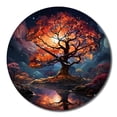 thumbnail image 2 of Designart "Orange Blue Maple Trees magic Maple" Landscapes Oversized Wall Clock, 2 of 5