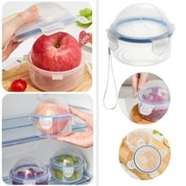 Lloopyting Plastic storage bowls with lids Topers de plastico para guardar comida bowls Round tupperware bowls Gift Clear Food Storage Containers Plastic Food Grade Dry Storage Container Round Contain