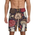 thumbnail image 2 of Daiia Forest Wild Mushroom Mens Woven Stretch Pajama Short,Short Pajama Pants-Large, 2 of 9