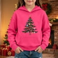 thumbnail image 2 of Hvogkswy Christmas Hoodies for Girls Trendy Festive Printed Hooded Sweatshirt Cozy Long Sleeve Pullover Tops with Kangaroo Pocket 5-14 Years, 2 of 5