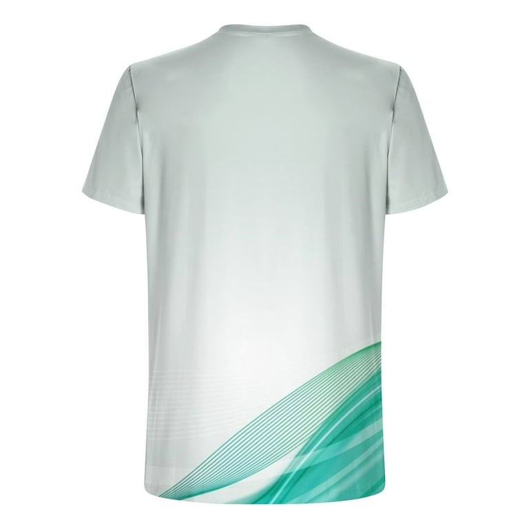 ZCFZJW Men Crewneck T-Shirts Summer Short Sleeve Casual Graphic Tshirt Tops  Trendy Basic Tee Shirt Loose Lightweight Comfy Cotton Blouse Mint Green  XXXXXL 