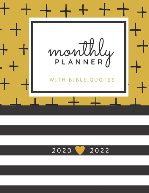 Monthly Planner With Bible Quotes 20202022 3 Year