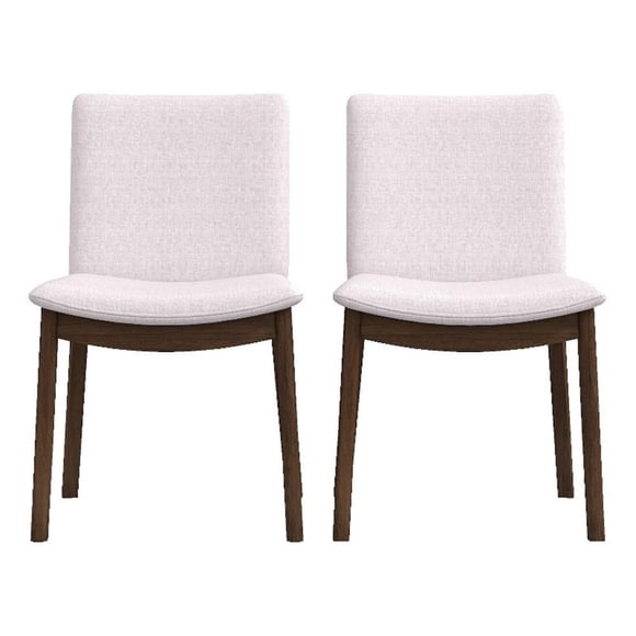 Ashcroft Valentine Mid-Century Modern Cream Fabric Dining Chair, Mid-Century Modern, Kids, Fabric, Solid, Dining Chair, Cream (Set of 2)