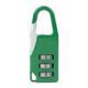 thumbnail image 1 of Mini candado de combinación de 3 dígitos Candado de equipaje de viaje de aleación de zinc (verde), 1 of 9