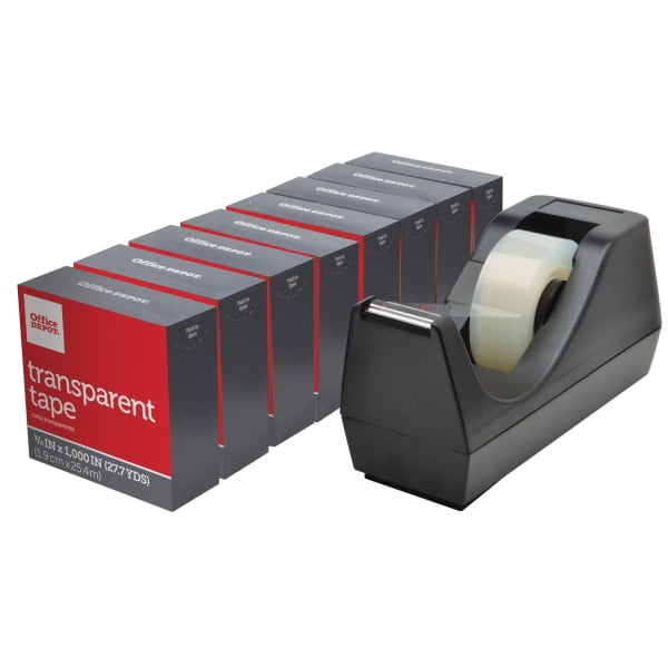 Office Depot Tape Dispenser With Refill Rolls, Black, OD41501
