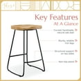 thumbnail image 4 of Adore Decor Mason Counter Stool Light Beige, 4 of 5