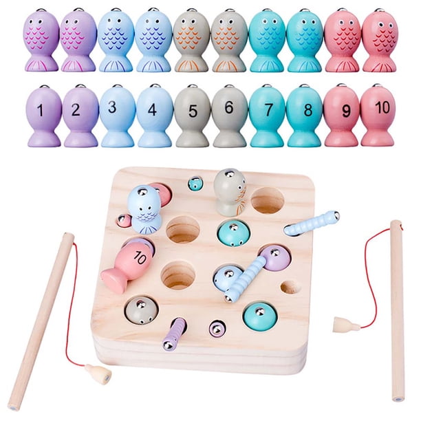Juguetes De Pesca Juego Catch Worm Juegos Magnéticos Rompecabezas Educativo De Madera Juguetes Para Niños Vogacara FN002299-00