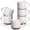 White, variant on Morandi Color Ceramic Mini Espresso Cups Set of 6, 5 oz Expresso Mugs with Handle, Porcelain Coffee Mugs Demitasse Cups, Modern Style Cups, Microwave Dishwasher Safe Suit for Espresso Machine