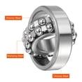 thumbnail image 3 of Uxcell 30x72x19mm 1306 Self-Aligning Ball Bearings Open Type Chrome Steel, 3 of 5