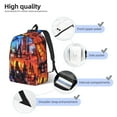 thumbnail image 3 of Easygdp Magical Stained Glass Castle Mochila de Lona Resistente para Laptop, Compatible con Laptops de 15 a 17 pulgadas, Ideal para Escuela, Trabajo y Viajes-Medium, 3 of 5