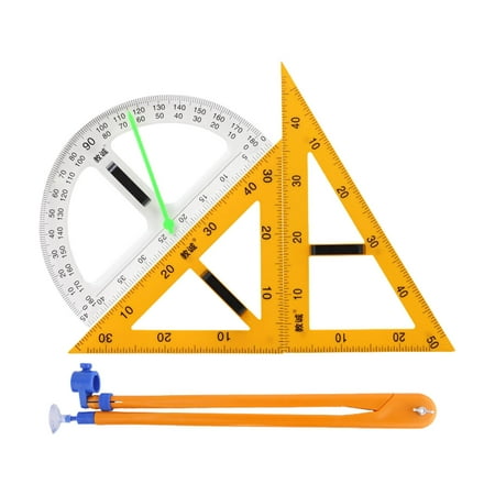 4Pcs Large Math Geometry Rulers Triangle Set Large Digital