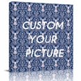 thumbnail image 2 of Blue Elk Boho Wall Art Painting on Canvas, Vintage Ethnic Botanical Abstract Canvas Art Home Prints Wall Art Framed Modern Artwork for Living Room Bedroom Wall Decor 20x20in, 2 of 9