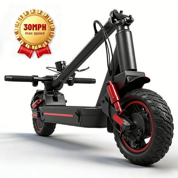 OBX Electric Scooter for Adults,Peak 1200W 30MPH Fast E-Scooter,35 Miles Range,10''Off-Road All Terrain Tires & Dual Suspension Heavy Duty Foldable Scooter,UL Certified