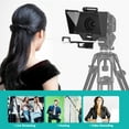 thumbnail image 2 of Teleprompter Portátil TC-3 Universal para Teléfonos, Tabletas y Cámaras - Ideal para Transmisiones en Vivo, Conferencias, Grabaciones y Clases en Línea - Incluye Control Remoto Bluetooth, 8 Anillos, 2 of 6
