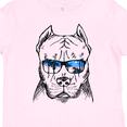 thumbnail image 4 of Inktastic Pitbull Sketch Portrait with Sunglasses Boys or Girls Toddler T-Shirt, 4 of 5
