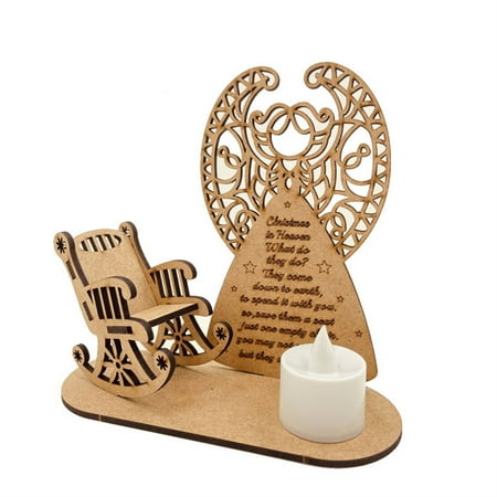 

Christmas Wooden Night Lamp Ornament Portable Carved Desk Light Decorative For Bedroom Livingroom New