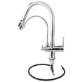 thumbnail image 4 of 3 In 1 Water Faucet, Sink Faucet, G1/2 For Household Home Water Tap Kitchen Electroplated, 4 of 8
