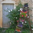 thumbnail image 2 of Outdoor Living and Style Green and Brown Vintage Ladder Outdoor Canvas Square Wall Art Decor 24" x, 2 of 2