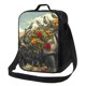 thumbnail image 1 of Fotbe Floral Rhino With Birds Lonchera Bolsa de Almuerzo para Hombres y Mujeres, Lonchera de Gran Capacidad, Bolsa de Almuerzo Reutilizable, Bolsa Térmica Aislante, 1 of 7