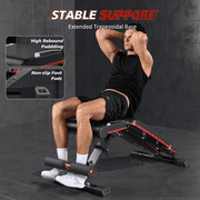 FLYBIRD Adjustable Workout Bench with Headrest, 750LBS Capacity, Fits Users up to 6'5''