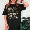 thumbnail image 2 of Wildflower Field Floral Graphic Tee T-Shirts for Women, Short Sleeve Tops - Vintage Black, 2 of 5