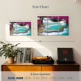 thumbnail image 3 of Elephant Stock Kuang Si Waterfall Wall Art - Horizontal Multi Panel Canvas - Living Room Wall Decor - Nature Multi Panel - Turquoise And Purple Decor - 23" x 14", 3 of 4
