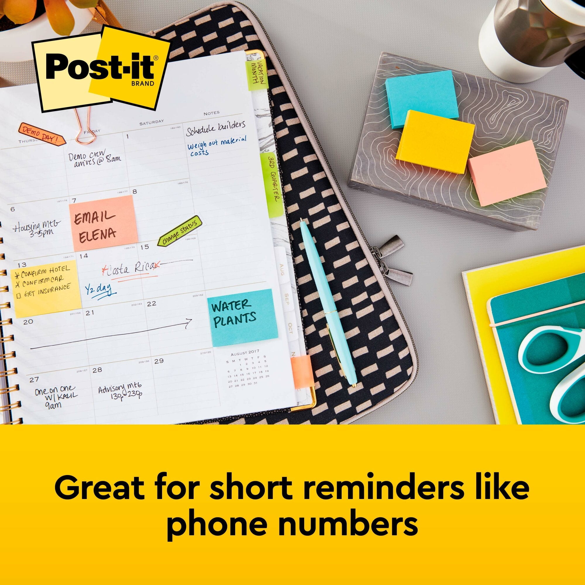 Post-it Notes 653-Club-07, 1-3/8 in x 1-7/8 in (34,9 mm x 47
