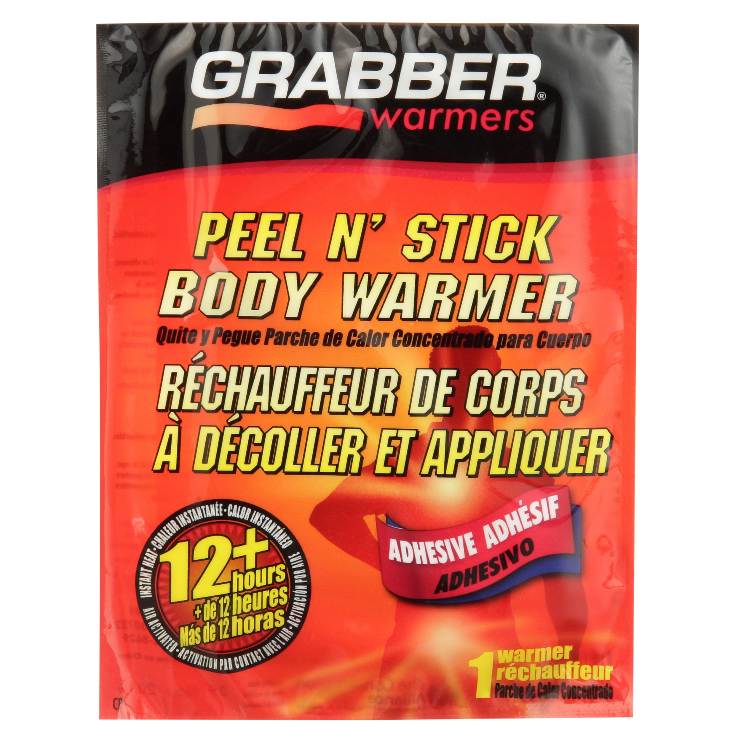 Grabber Warmers AWES 6 Pack 12 Hour Peel N Stick Body Warmer 