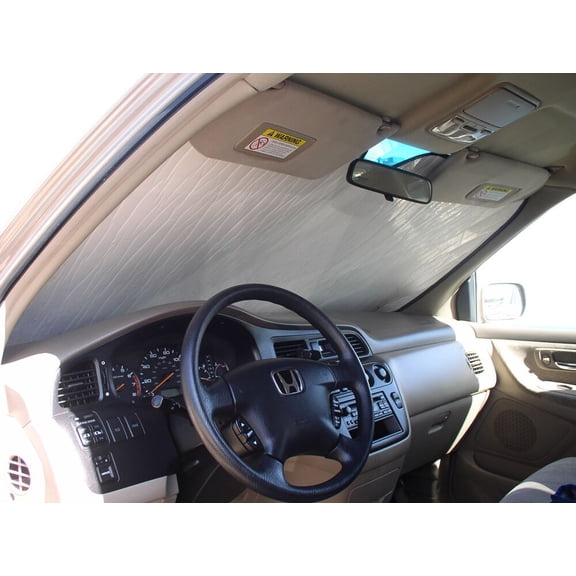 HeatShield, The Original Windshield Sun Shade, Custom-Fit for Honda Odyssey Minivan 2005, 2006, 2007, 2008, 2009, 2010, Silver Series