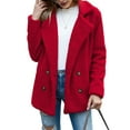thumbnail image 2 of Women'S Winter Coats Fleece Faux Fur Shearling Oversized Trendy Jackets Warm Outerwear Clothing Red XXL, 2 of 9