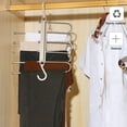 thumbnail image 2 of Pantalones de acero inoxidable Pantalones Pantalones Closet Ropa Espacio Ahorro Leggings Ropa Rack Accesorios Oficina Organizador Niños Khaki Eigraketly HA009618-01, 2 of 6