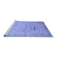 thumbnail image 2 of Ahgly Company Machine Washable Indoor Round Oriental Blue Traditional Area Rugs, 6' Round, 2 of 4