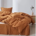 thumbnail image 2 of Pavish Export Cotton Duvet Cover In Dark Rust Soft Comforter Duvet Cover With 2 Pillow Case Softened Cotton Comforter cover Quilt cover Queen, 2 of 4