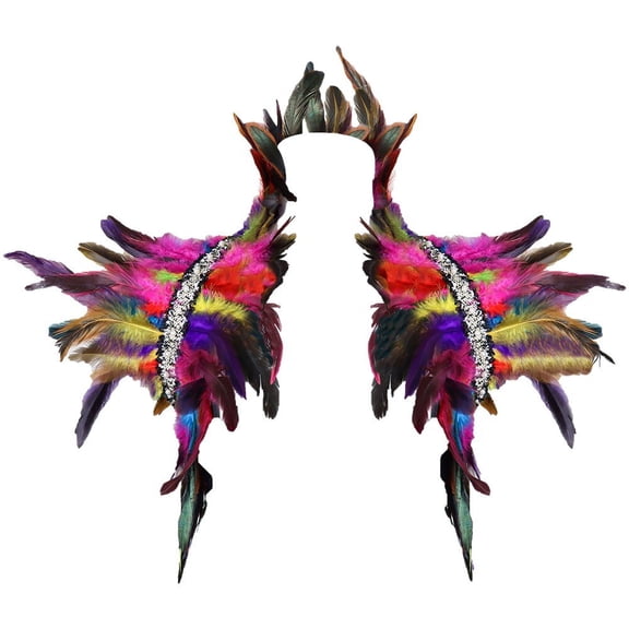 vlrwzc Feather Shawl Cloak Feather Vest Fake Collar Scarf Anime Shawl Shrug Collar Accessories