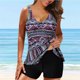 thumbnail image 5 of Conjunto de tankini con tiras en la espalda con estampado conservador para mujer Trajes de baño de dos piezas Traje de baño Fridja  nalpqowj60352, 5 of 7
