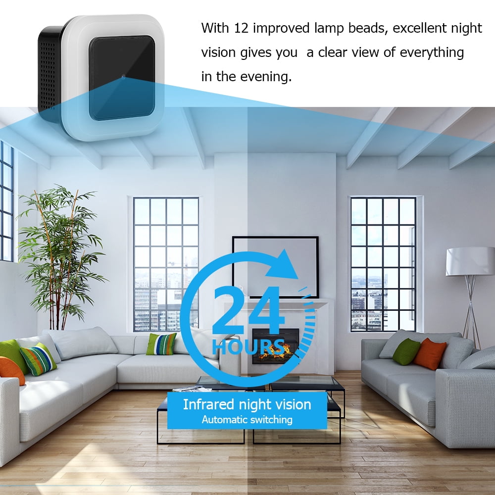 Plug-in WiFi Security Camera, 1080P HD Indoor Surveillance Camera with Night Vision, Motion Detection, and App Control for Home, Baby, Pet Monitoring