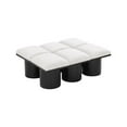 thumbnail image 5 of Meridian Furniture Pavilion Cream Boucle Fabric Bench, 5 of 7
