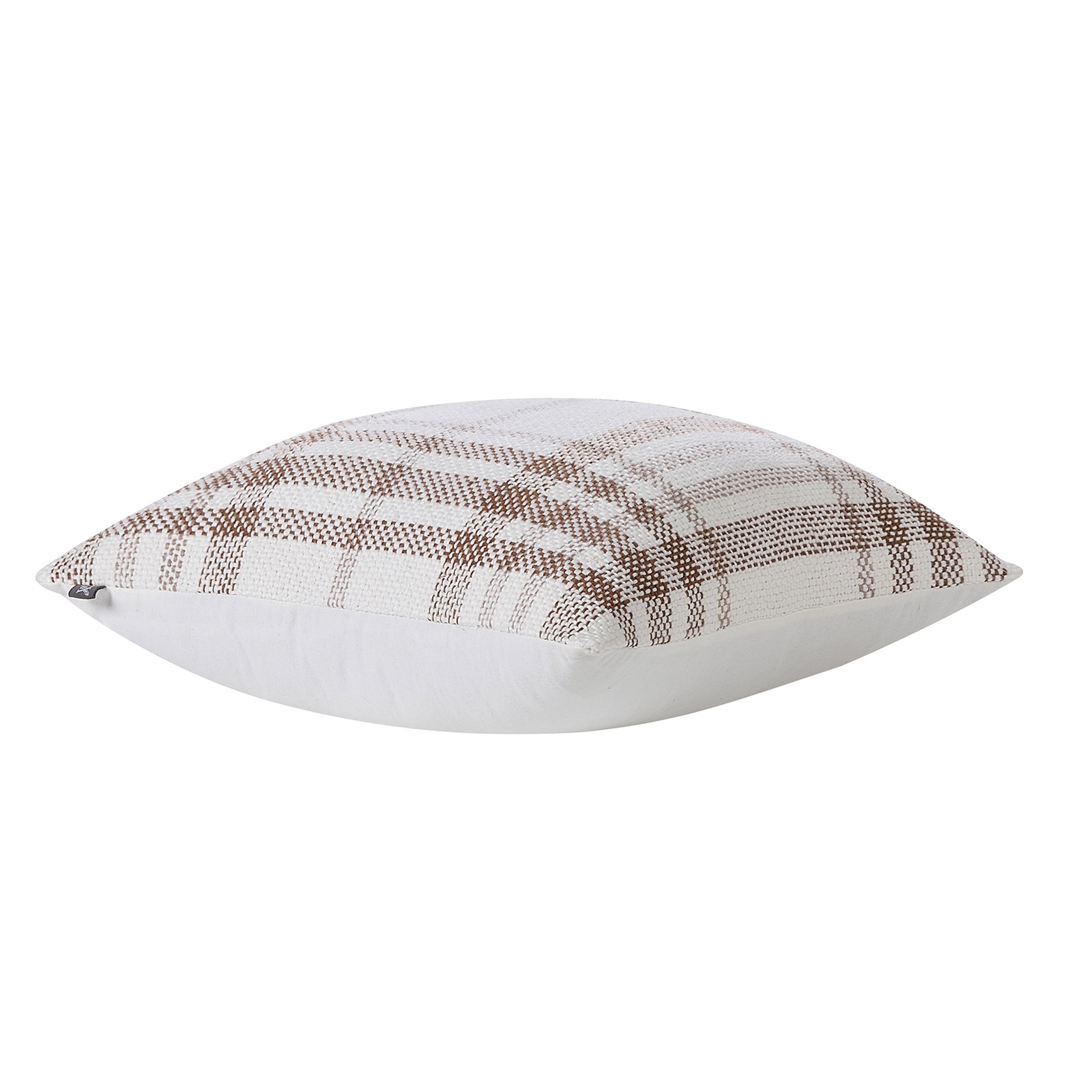 My Texas House 20" x 20" Aurelia Ginger Plaid Cotton Decorative Pillow Cover