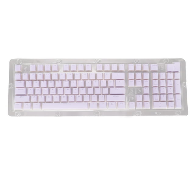 PBT Keycaps, High Low Layout, PBT Double Layer 108 Keys Mechanical Keyboards, 2 Color Design, Suitable for 61/87/104/108 Key Keyboard with Translucent Keycaps