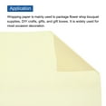 thumbnail image 4 of Unique Bargains Flower Wrapping Fog Paper 22.8x22.8 Inch Waterproof Floral Wrapping Paper Beige 20 Pcs, 4 of 7