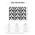 thumbnail image 4 of YFYANG Lightweight Warm Flannel Blanket, Abstract Heart Geometric Black Throw Blanket for Bed, Sofa, Travel, Camping, 40"x30", 4 of 7