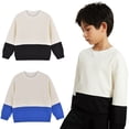 thumbnail image 5 of WOLLED Sweatsuit for Girls Kids Toddler Spring Fall Long Sleeve Pullover Tops 4-12Y Youth Solid Color Drop Shoulder Neck Loose Sweatshirt, 5 of 9