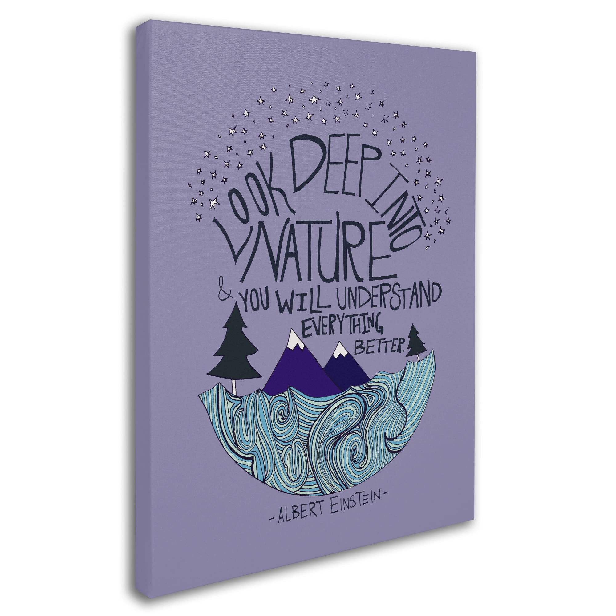"Albert Einstein Nature" Canvas Art by Leah Flores