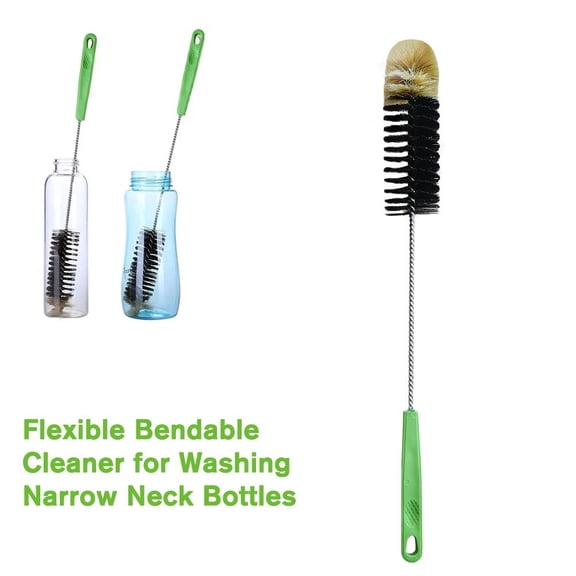 NOVELAR Long Handle Nylon Tube Brush 16 Inch, High-Density Bristles Remove Stubborn Residue, Great for Cleaning Jugs and Machinery Pipes