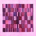 thumbnail image 1 of Ahgly Company Indoor Square Solid Pink Modern Area Rugs, 4' Square, 1 of 4