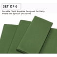thumbnail image 5 of Set of 6 Cloth Dinner Napkins 100% Cotton 18x18 Inch - Soft Durable Washable - Ideal for Farmhouse Party Christmas Holiday Winter - Perfect Everyday Use Table Linen - Sage Green, 5 of 5